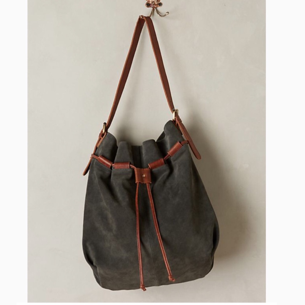 NWT [mo & co] cascadia suede bucket bag